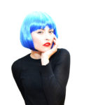 girl with blue hair